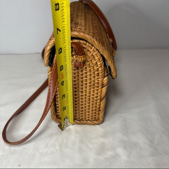 Handwoven Rattan Small Crossbody Bag/Purse Basket Lined Handmade Boho - Picture 15 of 15